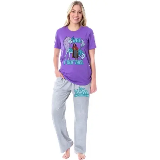 Disney Raya And The Last Dragon Womens' Hey I Got This Sleep Pajama Set Multicolored image {3}