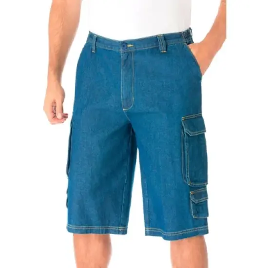 KingSize Men's Big & Tall 14" Side Elastic Cargo Shorts image {5}