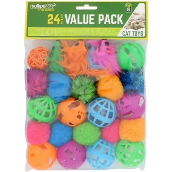 Multipet Cat Toy Value Pack - Case of 3 - 24 each image {1}