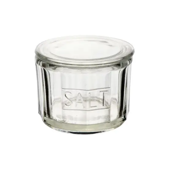 Storied Home Round Pressed Glass Salt Cellar image {2}