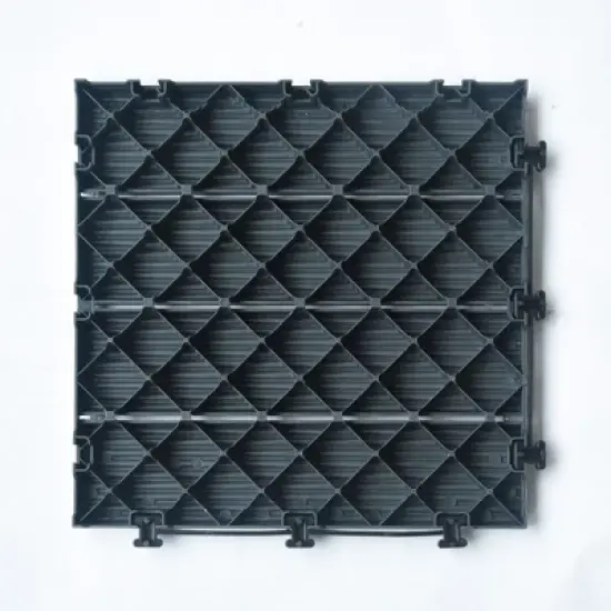 Courtyard Casual Plastic Deck Tiles Charcoal Gray Color Pack of 9 image {5}