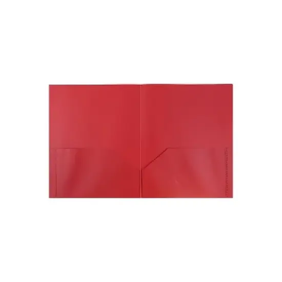 JAM Paper Pop 2-Pocket Presentation Folder Red 96/Box 382EREDB image {1}