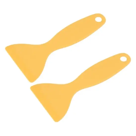 Unique Bargains Plastic Blade Car Auto Windows Film Scraper 2.3" Width Yellow 2 Pcs image {4}