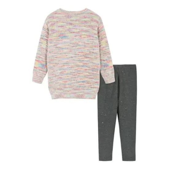 Andy & Evan  Toddler  Girls Multicolor Sweater & Rainbow Glitter Legging Set image {2}