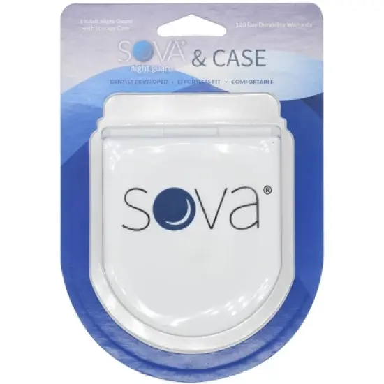 SOVA Adult Night Guard Mouthguard with Case - Natural image {1}
