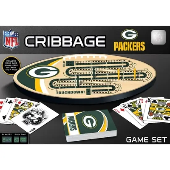 MasterPieces Officially Licensed  NFL Green Bay Packers Wooden Cribbage Game for Adults image {1}