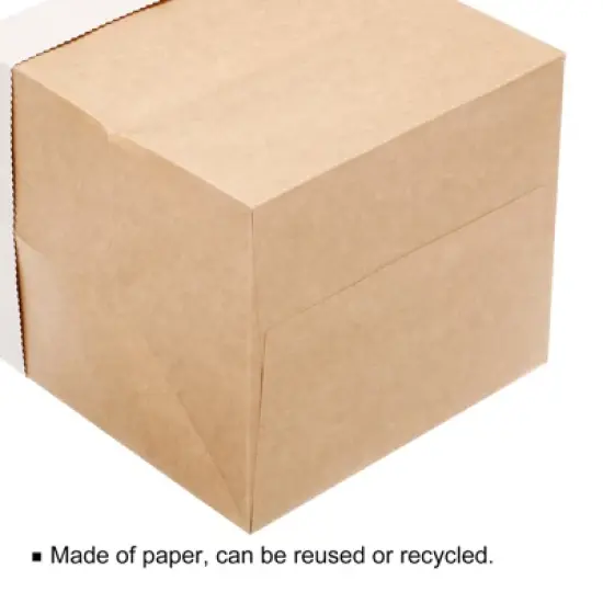 Unique Bargains Paper Bag without Handle Flower Bouquet Packaging Bag Khaki 7.5''x7x7.5'' 6 Pcs image {3}