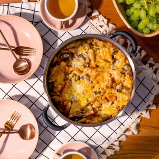 Meyer Accent Series 8qt Stainless Steel Induction Stockpot Matte Black image {1}