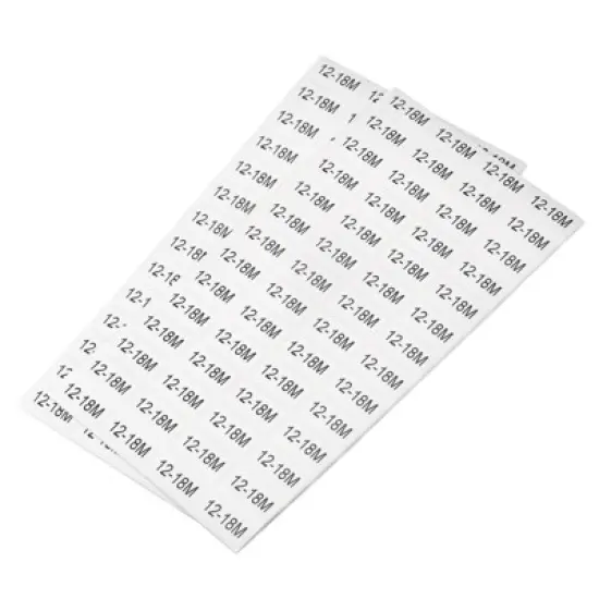 Unique Bargains Self-Adhesive Kids Clothing Size Sticker Labels 2 Sheets image {4}
