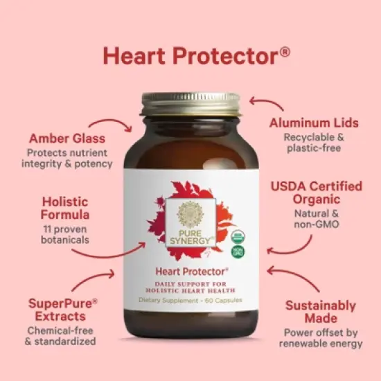 Pure Synergy Heart Protector&reg; &ndash; Cardiovascular Support with Hawthorn & Resveratrol | 60 Capsules image {5}