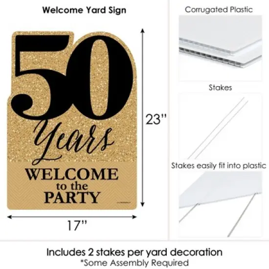 Big Dot of Happiness We Still Do - 50th Wedding Anniversary - Party Decorations - Anniversary Party Welcome Yard Sign image {4}