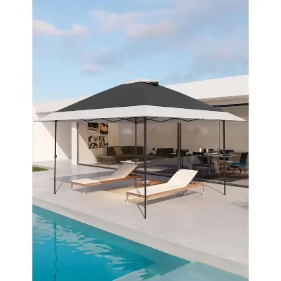12x12FT Outdoor Pop Up Canopy Instant Tent, Adjustable Heights, Quick Setup Foldable Tent Gazebo with Wheeled Carry Bag for Patio Backyard image {1}