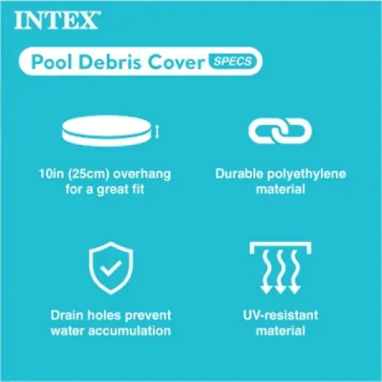 Intex Round Above Ground Swimming Pool Cover, (Pool Cover Only) image {2}