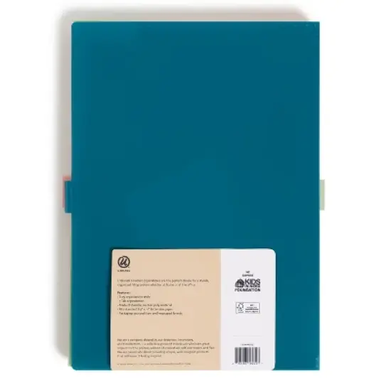 U Brands 3pk Poly Expandable File Holder Soft Summer: Multicolored Expanding File Organizer, Polypropylene, 13" Height image {2}