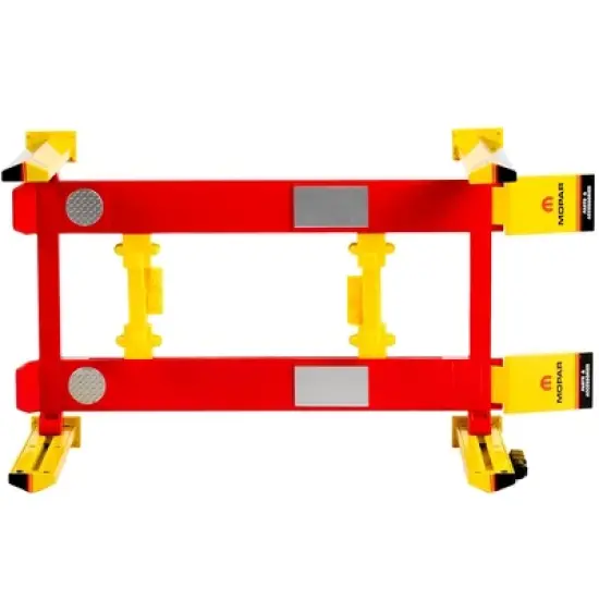 Adjustable Four Post Lift "MOPAR" Black and Yellow for 1/18 Scale Diecast Model Cars by Greenlight image {5}