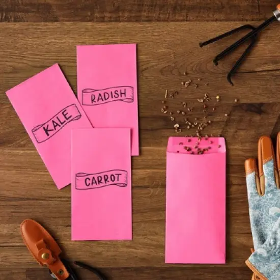 Paper Junkie 100 Pack Money Envelopes for Cash, Payroll, Money Saving, Coins, Currency, 100GSM, Pink, 6.5 x 3.5 inches image {1}