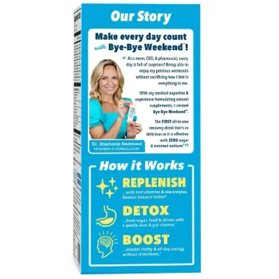 Bye-Bye Weekend Digestive Drink Mix - Lemonade - 10ct image {1}