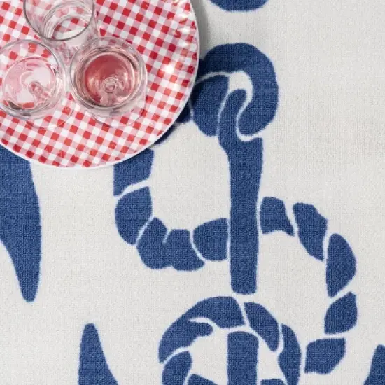 nuLOOM Rell Nautical Anchor Indoor and Outdoor Patio Area Rug image {6}