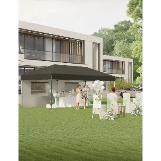 10'x 20' Pop up Canopy Tent with 210 D Oxford Fabric for Farmers' Market, Wedding Event, Camping image {2}