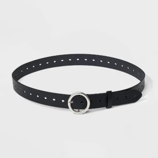 Women's Leather Belt - Ava & Viv&trade; Black image {1}