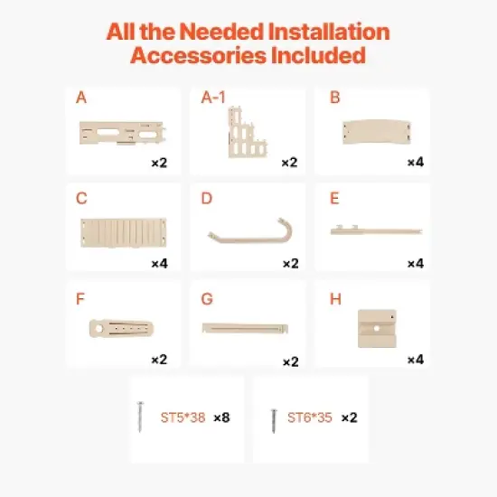 VEVOR Swimming Pool Ladder, 4-Step Double Handrails Stairs with Non-slip Heavy Duty Steps, Max Load Capacity 400 lbs, for 48-54 In Inground, Taupe image {6}