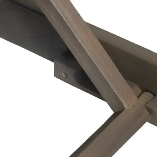 Christopher Knight Home Alisa Outdoor Acacia Wood 3 Piece Adjustable Armless Chaise Lounge Chat Set with Cushions image {5}