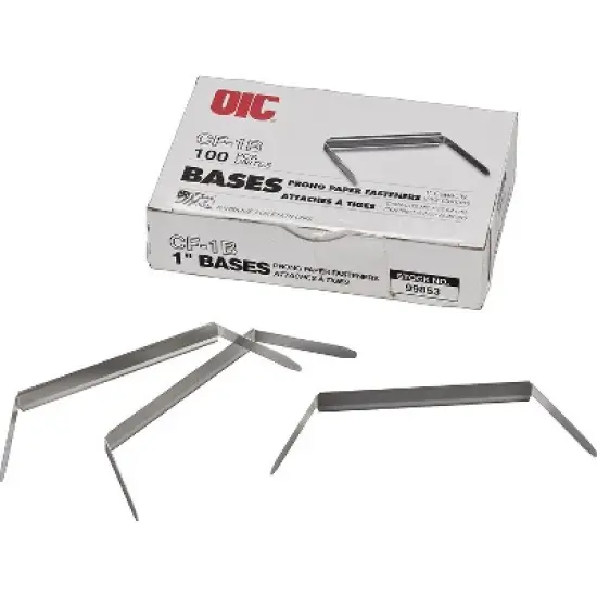 Officemate Folder Fasteners Silver 100/Box (99853) 378818 image {5}