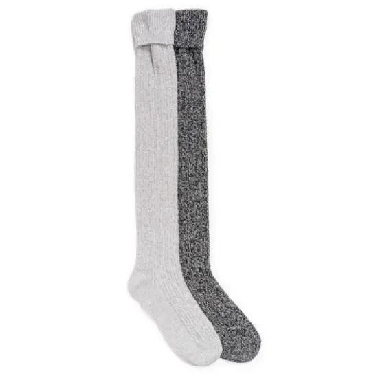 MUK LUKS Women's 2 Pair Pack Marl Over the Knee Socks image {1}