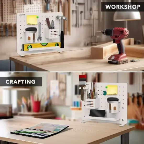 Mount-It! Clamp-on Pegboard Organizer image {1}