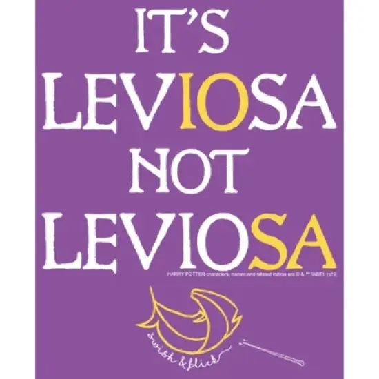 Girl's Harry Potter Hermoine Leviosa Not Leviosa T-Shirt image {1}