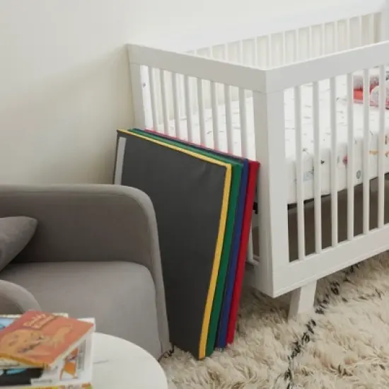 ECR4Kids SoftZone Quad Fold-N-Go Activity Mat, Colorful Toddler Tummy Time Foam Mat image {6}