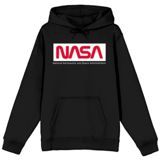 NASA Classic Logo Men's Black Graphic Hoodie image {7}