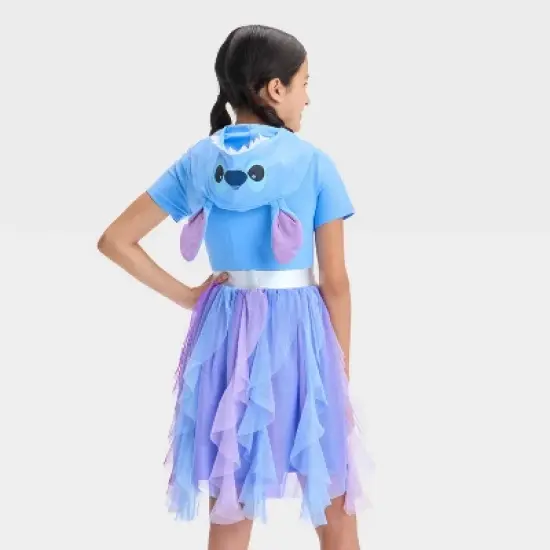 Girls' Stitch Hooded Character Dress - Blue image {2}
