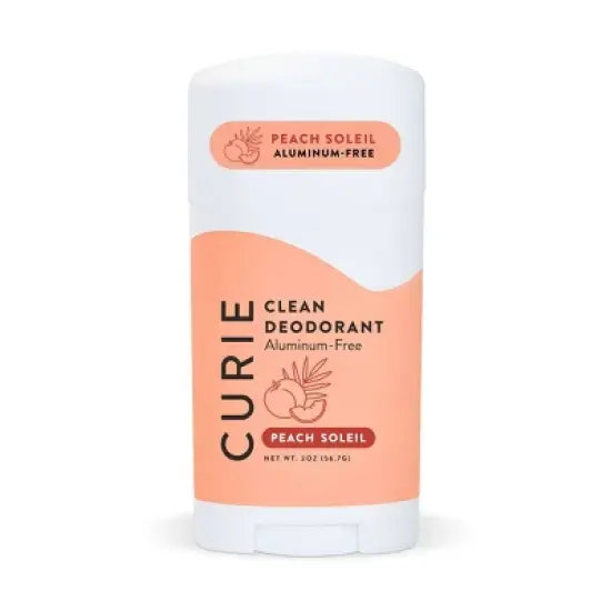 Curie Solid Deodorant Stick Peach Soleil - Aluminum-Free 2oz image {3}