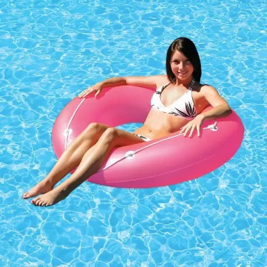 Poolmaster Frost Swimming Pool Float Tube - Neon Pink image {1}