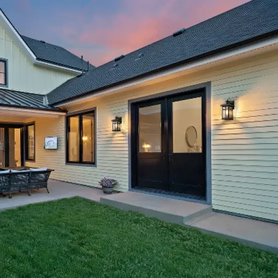 C Cattleya 2 Pack Outdoor Wall Lantern Sconce with Clear Seeded Glass image {3}