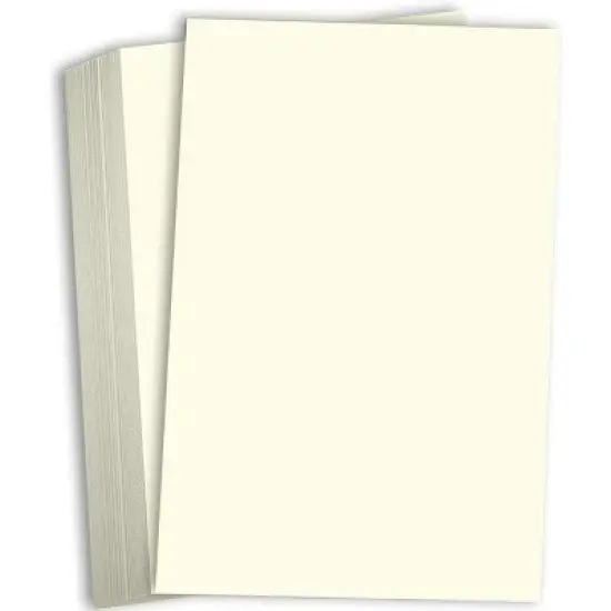 Hamilco Cream Colored 8 1/2" x 14" Legal Size Cardstock Paper 100lb Cover 25 Pack image {1}