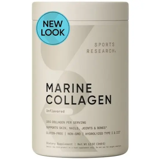 Sports Research Marine Collagen, Unflavored, 12 oz (340 g) image {4}