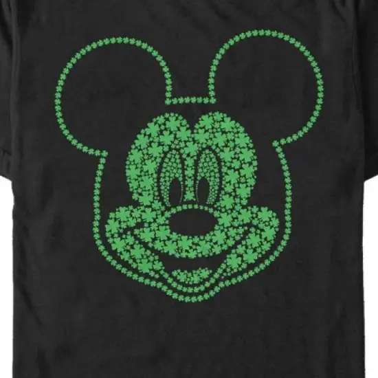 Men's Mickey & Friends Shamrock Big Face T-Shirt image {1}