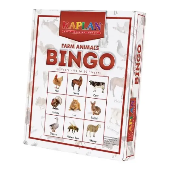 Kaplan Early Learning Farm Animals Bingo Learning Game image {2}