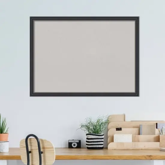 30"x22" Stylish Wood Frame Cork Board Black - Amanti Art image {7}
