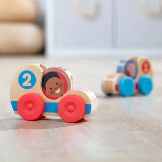 Melissa & Doug GO Tots Wooden Race Cars (2 Cars, 2 Disks) image {8}