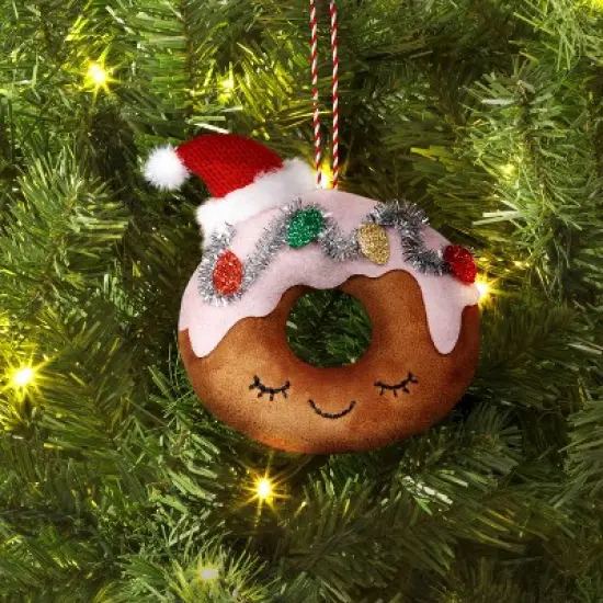 6" Christmas Fabric Donut Ornament - Wondershop&trade; image {1}
