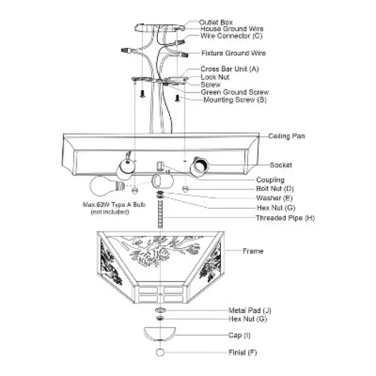 VAXCEL Douglas Warm Bronze Rustic Outdoor Flush Mount Ceiling Light Pine Cone Motif Amber Glass image {12}