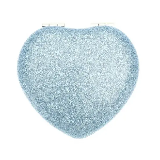 Unique Bargains Portable Heart Shaped Makeup Mirror 1 Pc image {5}