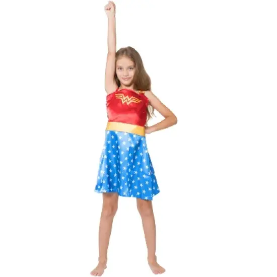 DC Comics Little Girls Wonder Woman Costume Pajama Nightgown Multi image {1}