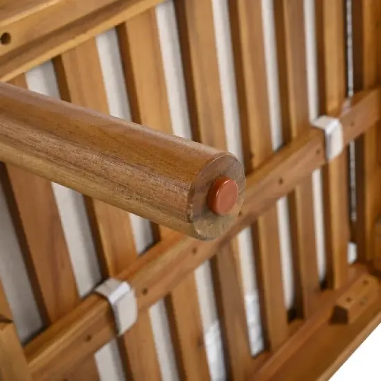 Christopher Knight Home Valencia Outdoor Rustic Acacia Wood and Rope Club Chair with Cushions, Teak/Beige image {7}