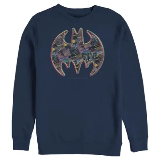 Men's Batman Shield Logo Comic Panel Sweatshirt image {5}