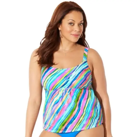 Swimsuits for All Women&rsquo;s Plus Size Flared Tankini Top image {9}