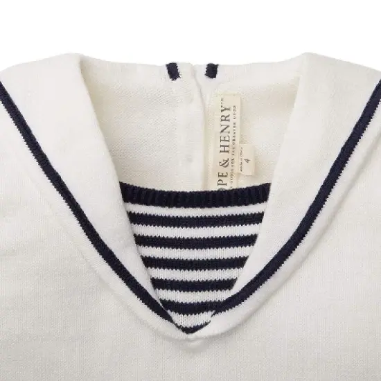 Hope & Henry Girls' Sailor Sweater Top, Infant image {1}